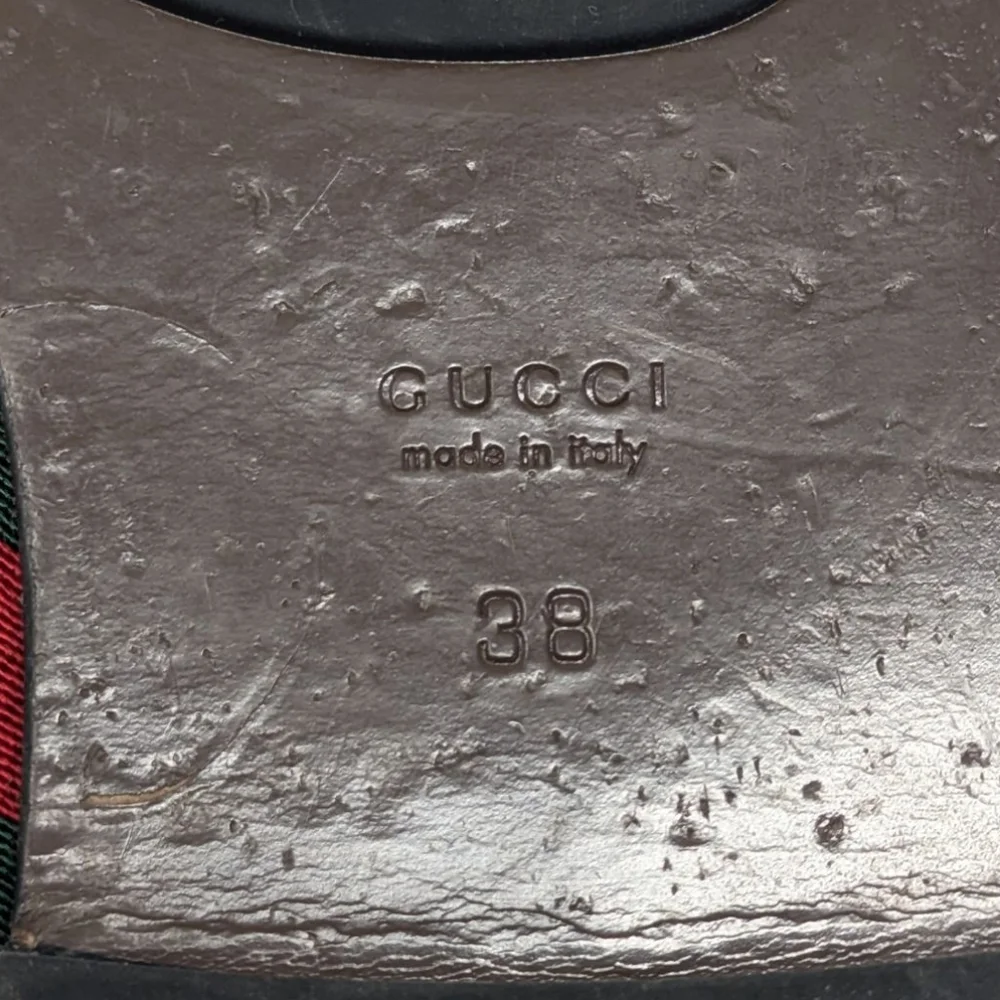 Gucci Kika Interlocking GG Red Green Thong Flip Flop Sandal Size EU 38 - Picture 8 of 16